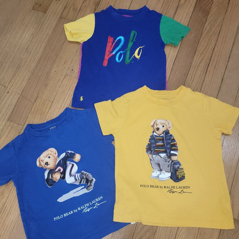 3 Boys Polo Ralph Lauren Summer Shirts bundle size 4